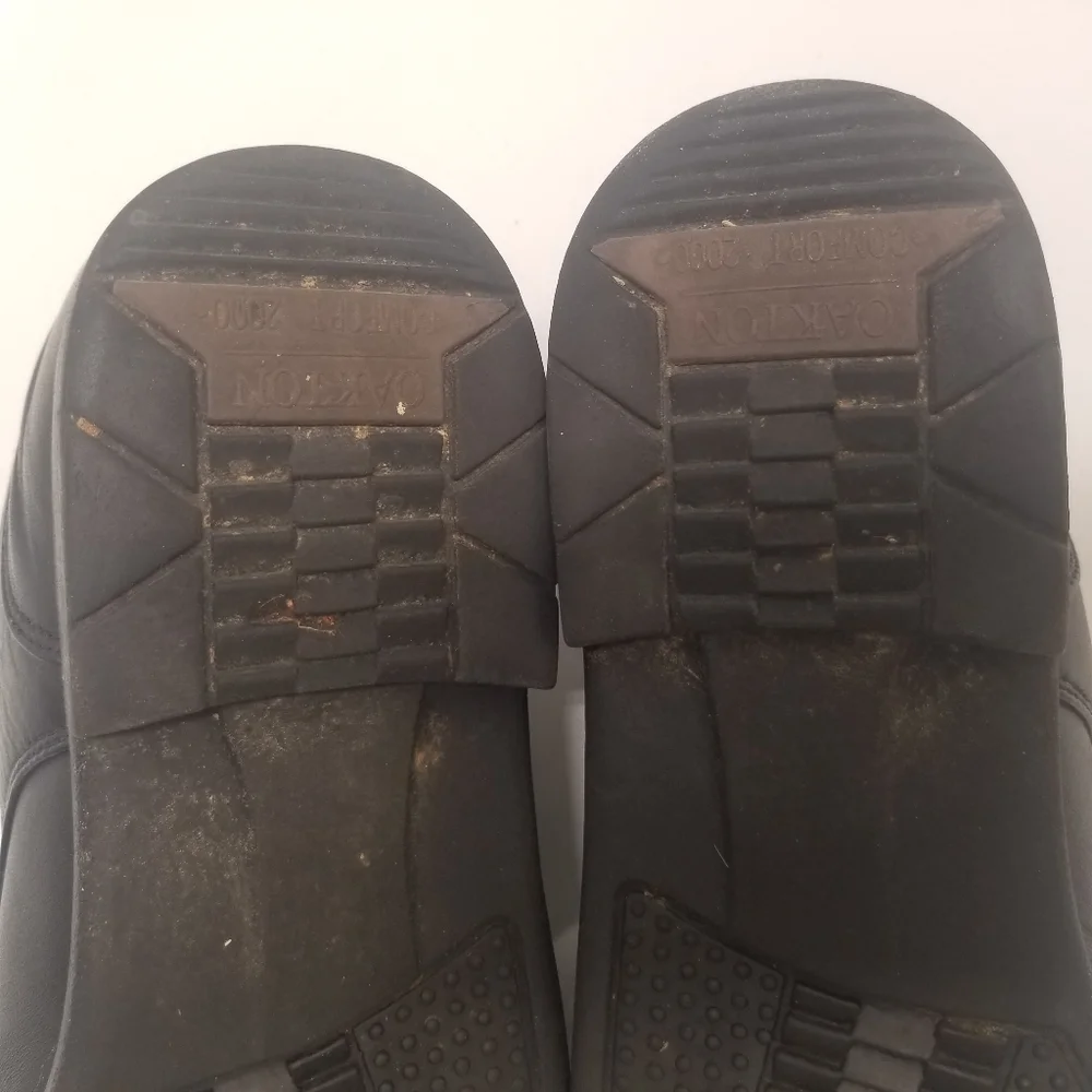 Oakton Comfort 2000 Mens Size 10.5D Vintage Classic Black Leather Oxford Lace Up